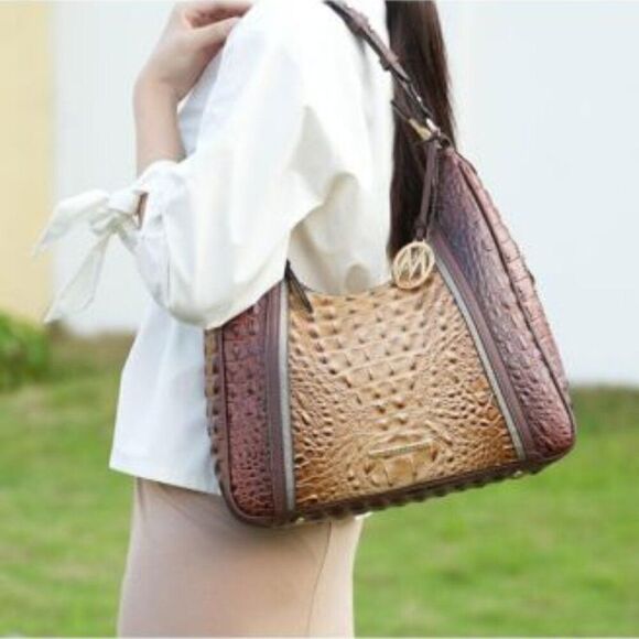 Mia K-MFK Collection Becket Faux Crocodile Embossed Shoulder Bag - Picture 8 of 9